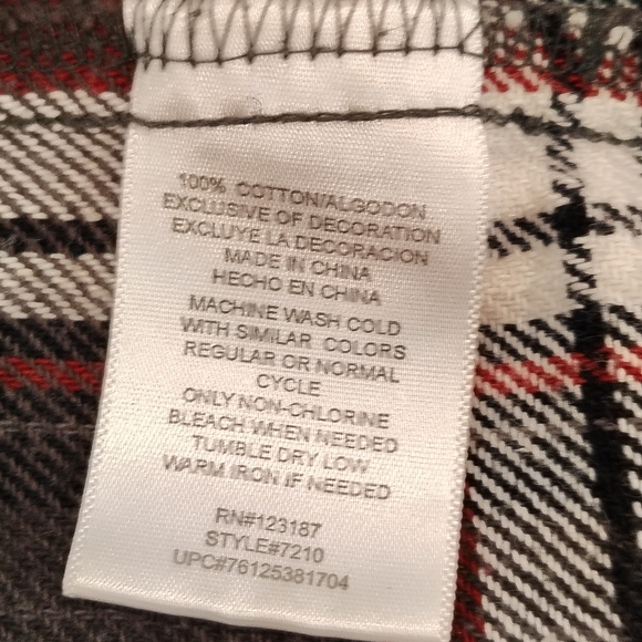 DICKIES LG 42-44 100% COTTON FLANNEL WORK SHIRT GRUNGE DISTRESSED FALL WINTER - Picture 3 of 9